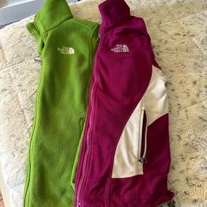 Two the north face jackets size s
